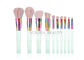 Fashion Shiny Rainbow Vegan Free Syntetyczny pędzel do makijażu Zestaw biały i różowy