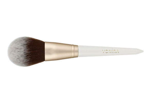 Niestandardowy luksusowy owalny pędzel do makijażu z najlepszego włosia sobolowego i uchwytem z naturalnego hebanu