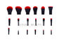 Włosy syntetyczne 18-częściowy zestaw pędzli do makijażu marki własnej Duo Fibre Brush