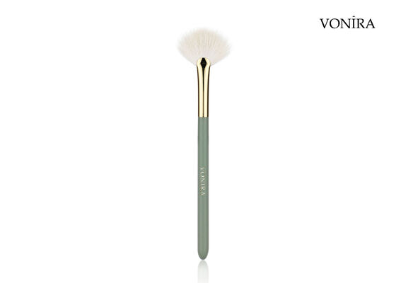 Vonira Custom Wholesale Natural White Goat Hair Fan Highlighter Brush z usługą Private Label