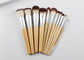 Wegańskie włókno syntetyczne 12 sztuk bambusowych pędzli do makijażu zestaw OEM